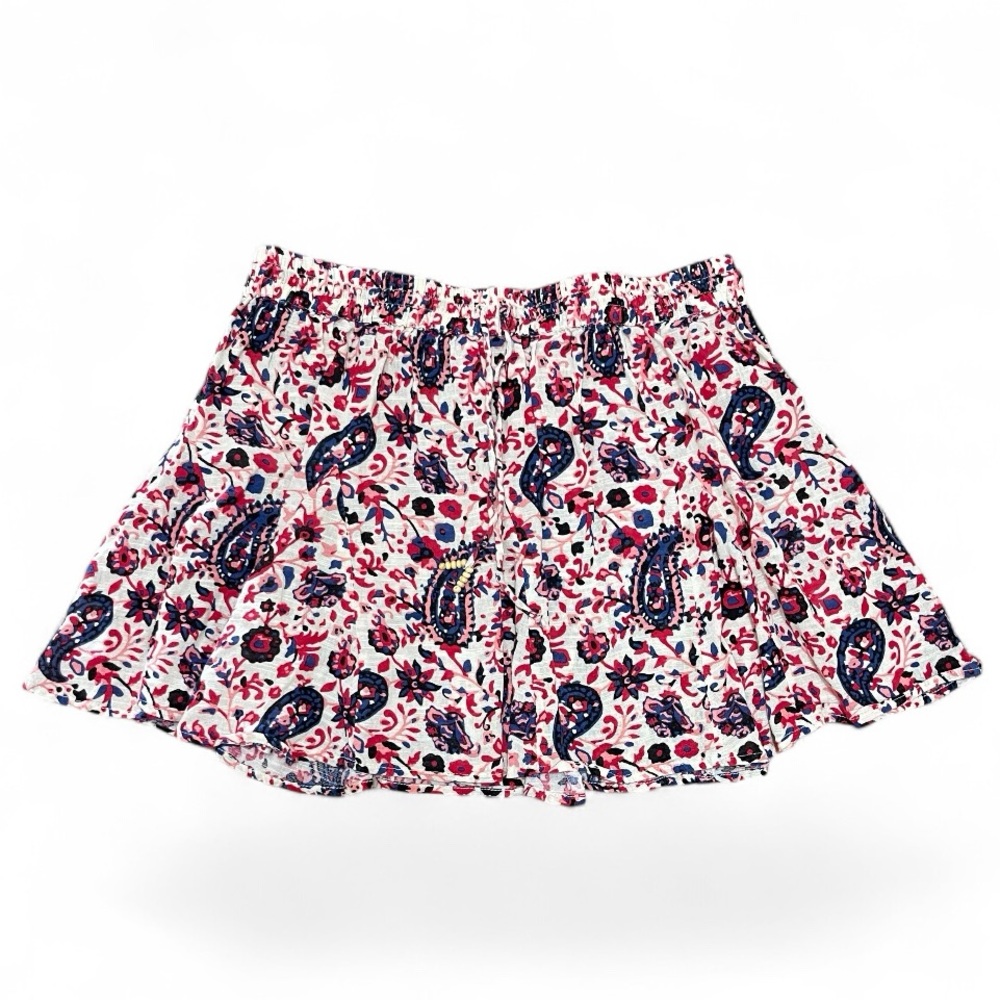 Zara Women’s Size 12 US Mini Skirt Floral Paisley Red Summer - Picture 3 of 16